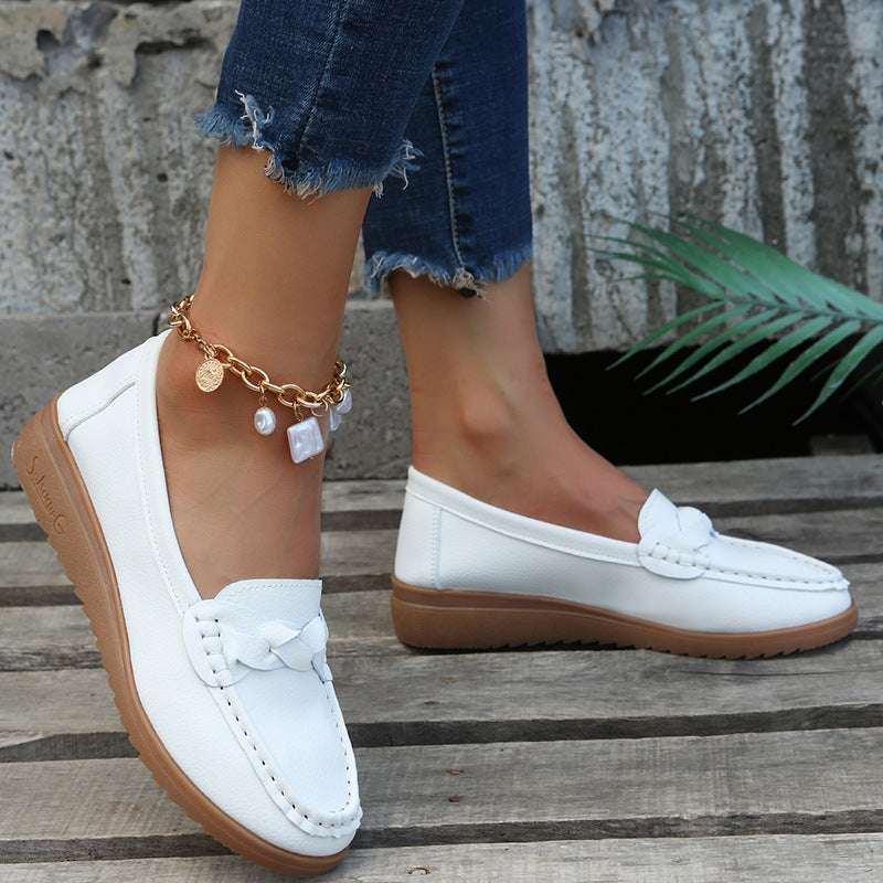 Women Flats Shoes Weave Design Soft Spring Summer Shoes Orazek UK Ltd