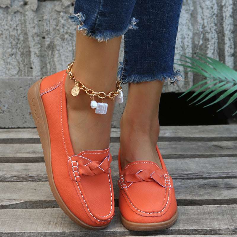 Women Flats Shoes Weave Design Soft Spring Summer Shoes Orazek UK Ltd
