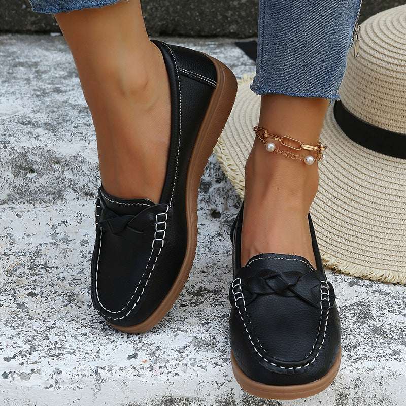 Women Flats Shoes Weave Design Soft Spring Summer Shoes Orazek UK Ltd