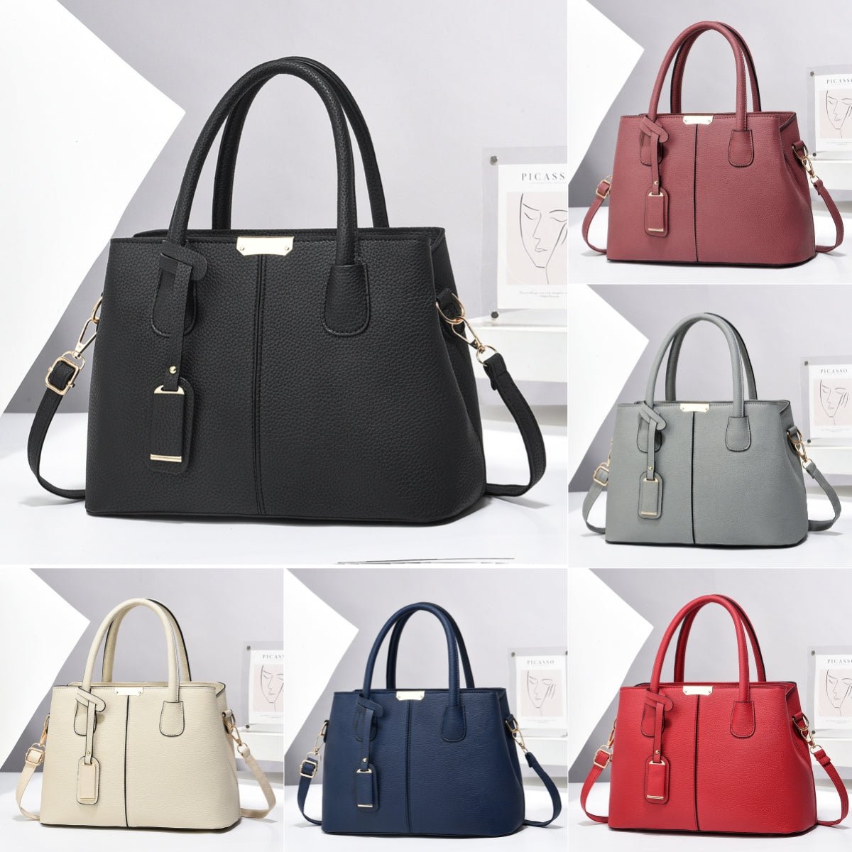 Women PU Leather Handbags Ladies Large Capacity Tote Bag Female Square Shoulder Bags New Fashion Crossbody Bags | Orazek UK Ltd