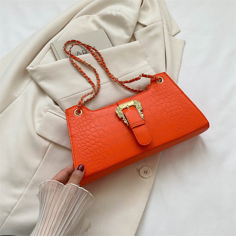 Women's Fashion Simple Chain Fashion Bag Shoulder Bag Casual Trend Crossbody Small Square Bag | Orazek UK Ltd