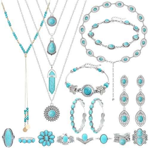 Womens Retro All-Match Alloy Pendant Necklace And Earrings Set | Orazek UK Ltd