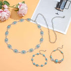 Womens Retro All-Match Alloy Pendant Necklace And Earrings Set | Orazek UK Ltd