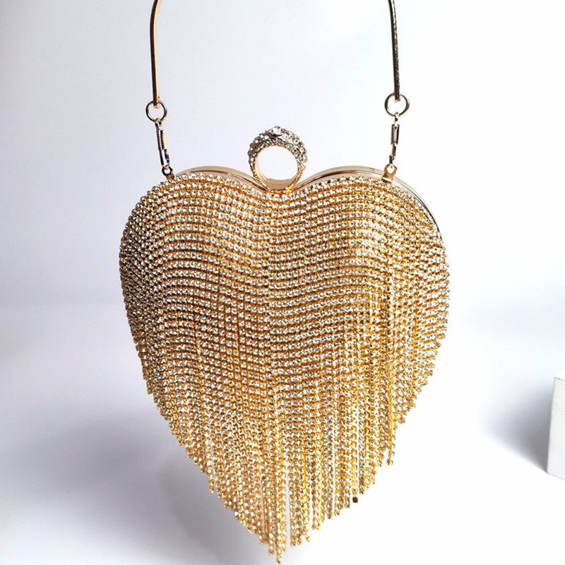 Women's Tassel Inlaid Diamond Handbag | Orazek UK Ltd