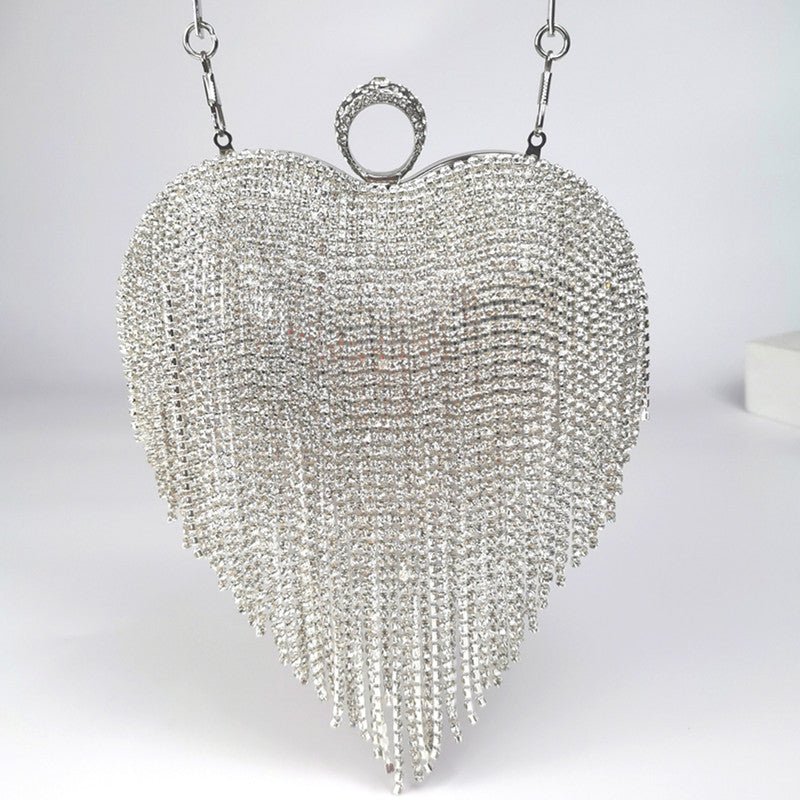 Women's Tassel Inlaid Diamond Handbag | Orazek UK Ltd