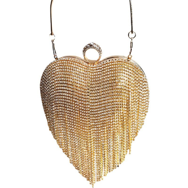 Women's Tassel Inlaid Diamond Handbag | Orazek UK Ltd