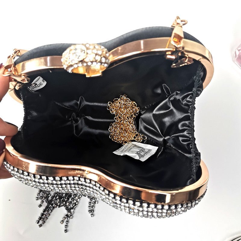 Women's Tassel Inlaid Diamond Handbag | Orazek UK Ltd