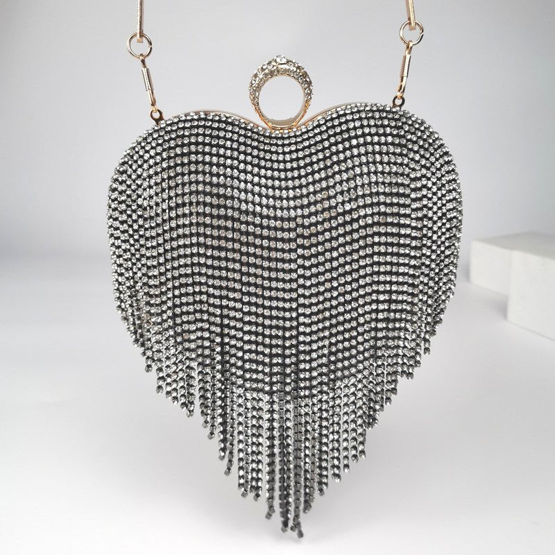 Women's Tassel Inlaid Diamond Handbag | Orazek UK Ltd