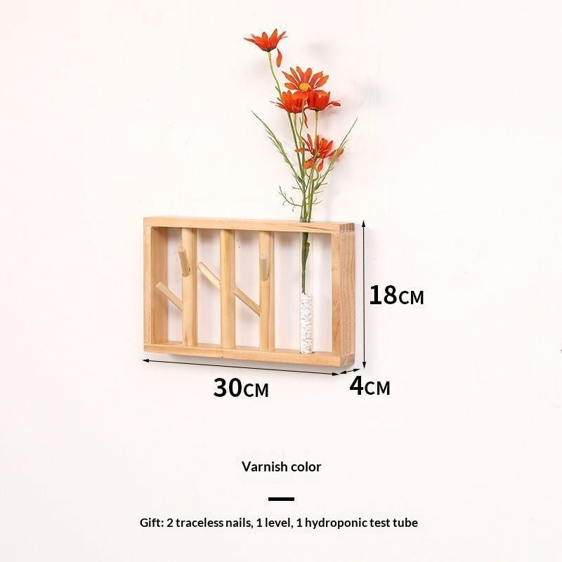 Wooden Coat And Hat Rack With Powerful No-drill Adhesive Hooks | Orazek UK Ltd