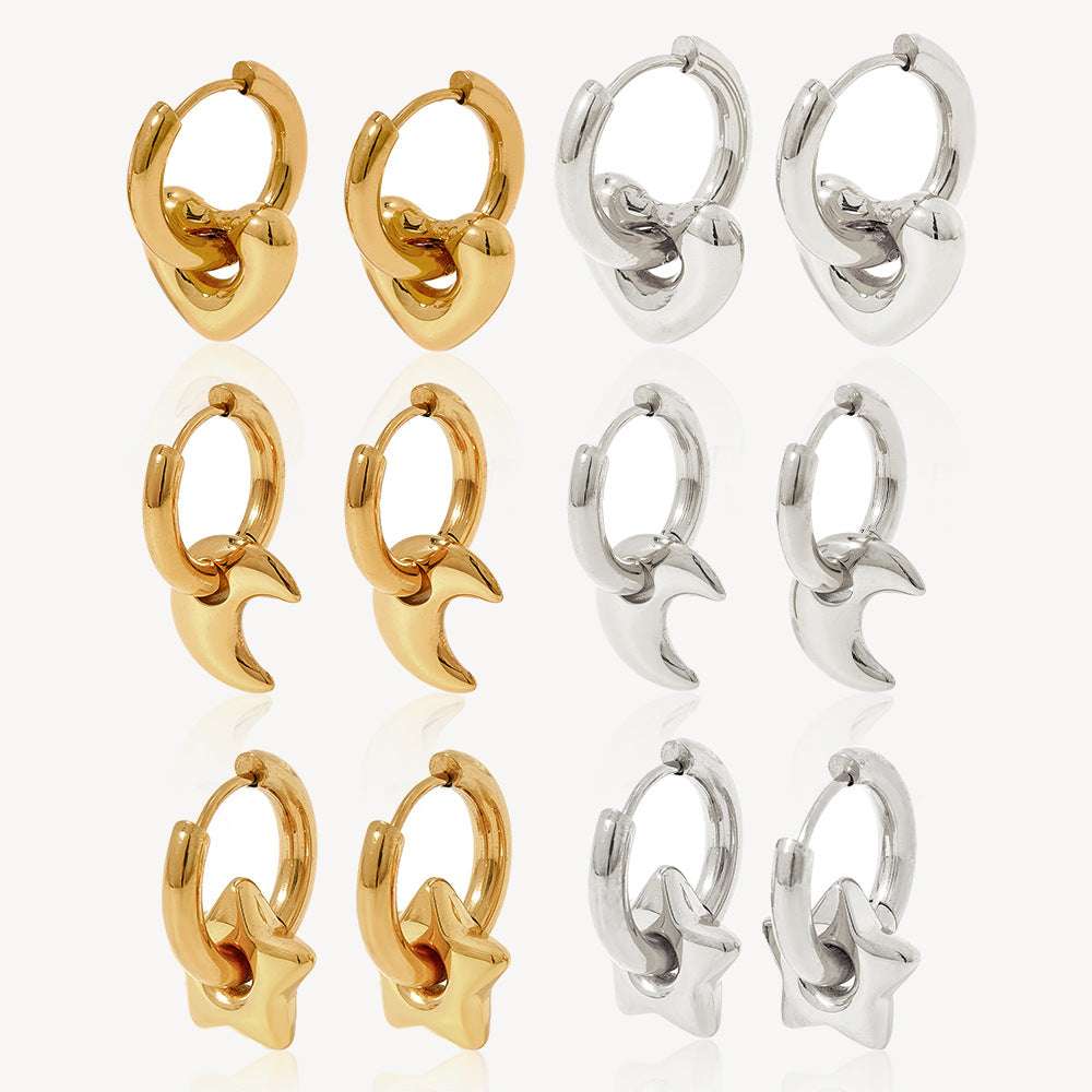 XINGX Earrings Stainless Steel Glossy Earrings | Orazek UK Ltd