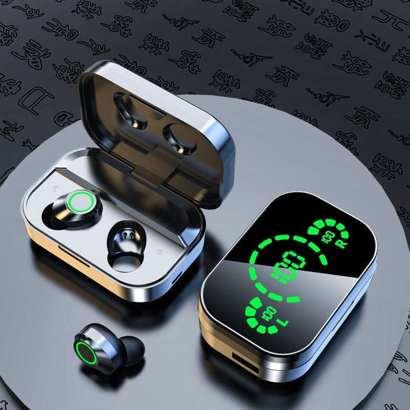 YD03 Wireless Bluetooth-compatible Headset TWS Large Screen Smart Digital Display In Ear Breathing Light | Orazek UK Ltd