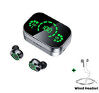 YD03 Wireless Bluetooth-compatible Headset TWS Large Screen Smart Digital Display In Ear Breathing Light | Orazek UK Ltd