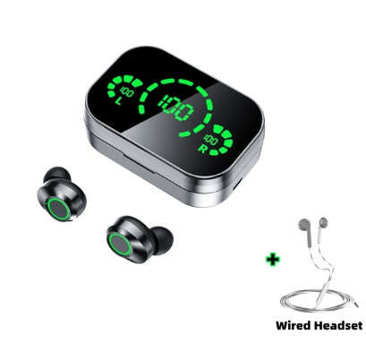 YD03 Wireless Bluetooth-compatible Headset TWS Large Screen Smart Digital Display In Ear Breathing Light | Orazek UK Ltd