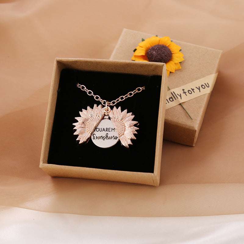 You Are My Sunshine Sunflower Necklace for Women and Men | Orazek UK Ltd