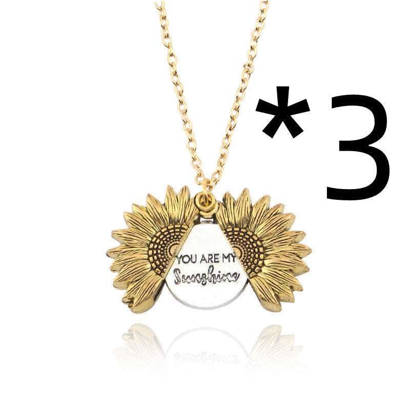 You Are My Sunshine Sunflower Necklace for Women and Men | Orazek UK Ltd