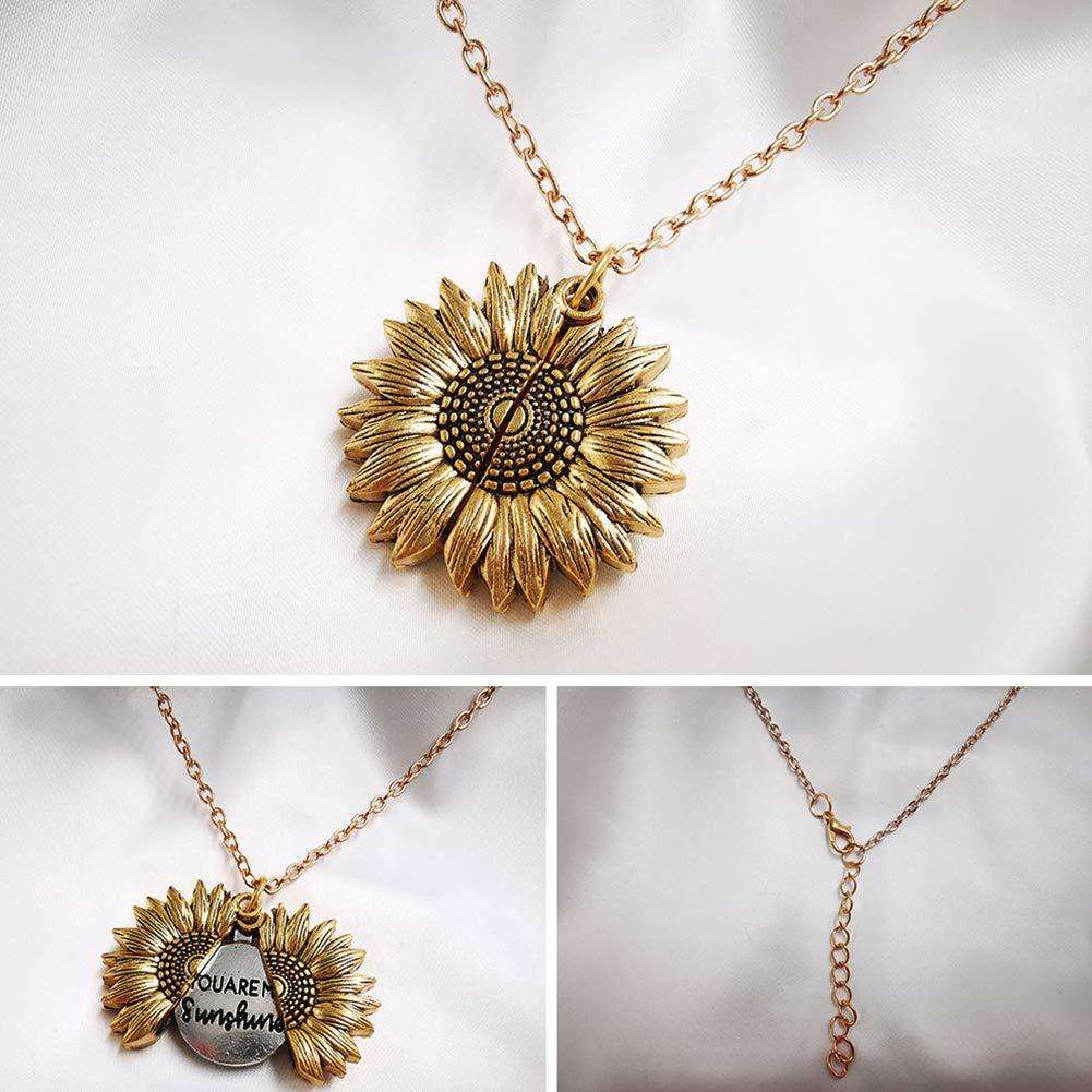You Are My Sunshine Sunflower Necklace for Women and Men | Orazek UK Ltd