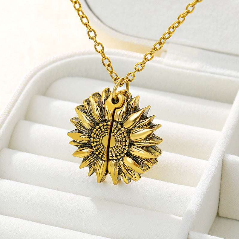 You Are My Sunshine Sunflower Necklace for Women and Men | Orazek UK Ltd