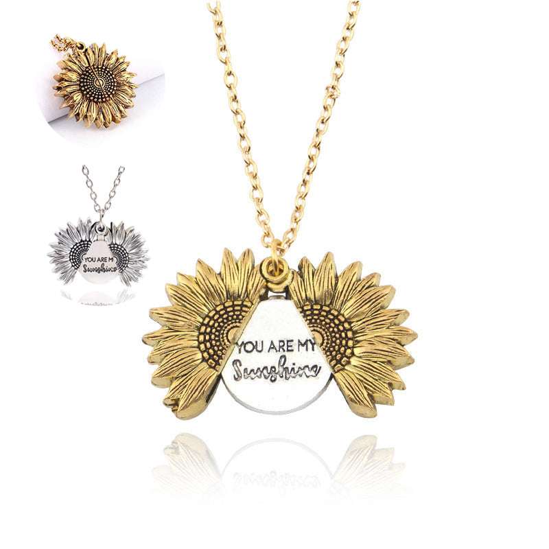 You Are My Sunshine Sunflower Necklace for Women and Men | Orazek UK Ltd