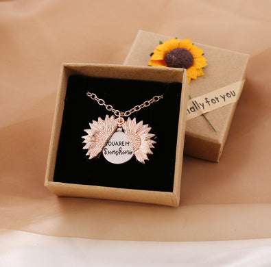 You Are My Sunshine Sunflower Necklace for Women and Men Orazek UK Ltd