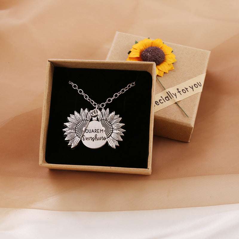 You Are My Sunshine Sunflower Necklace for Women and Men Orazek UK Ltd