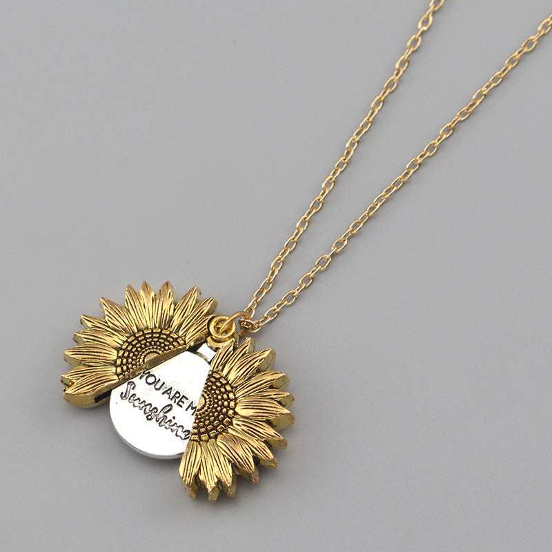 You Are My Sunshine Sunflower Necklace for Women and Men Orazek UK Ltd