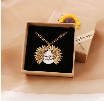 You Are My Sunshine Sunflower Necklace for Women and Men Orazek UK Ltd