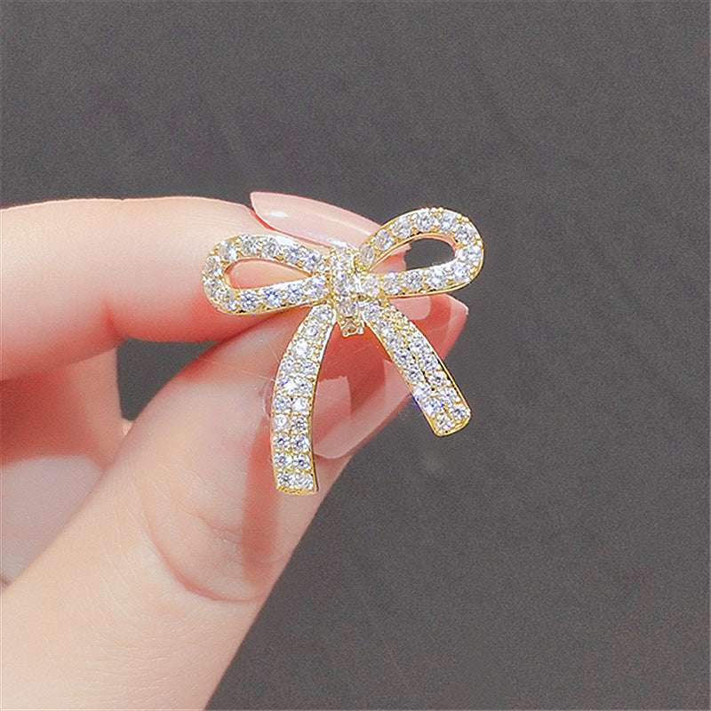 Zircon Brooch Bow Knot Brooch Girl | Orazek UK Ltd