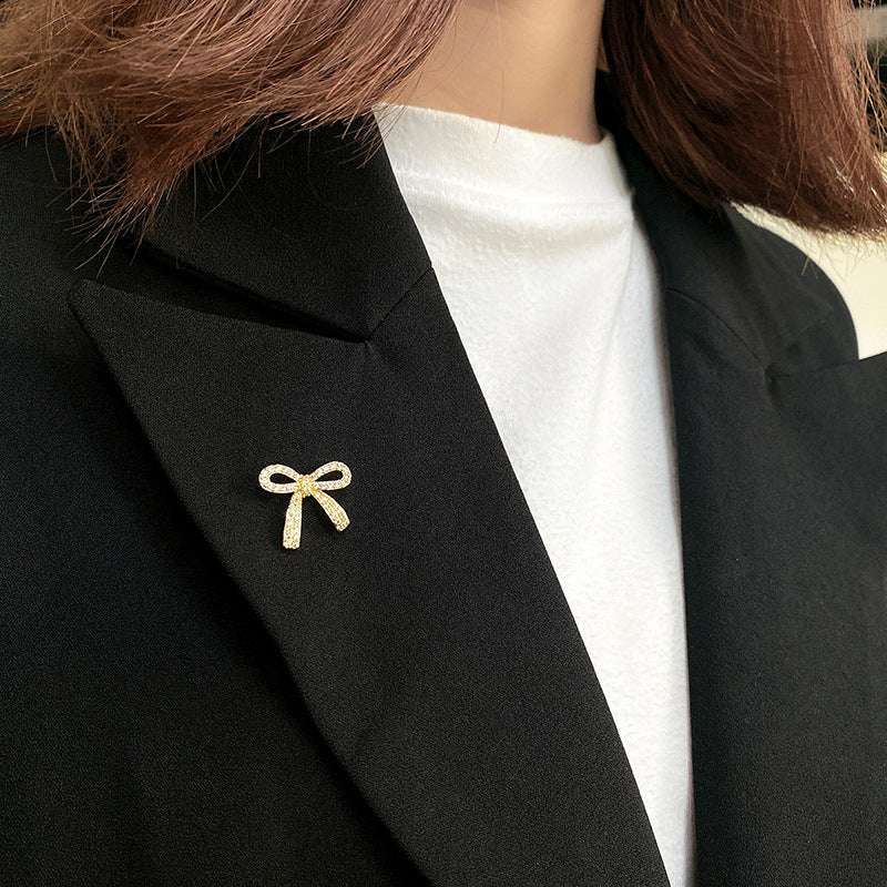 Zircon Brooch Bow Knot Brooch Girl Orazek UK Ltd