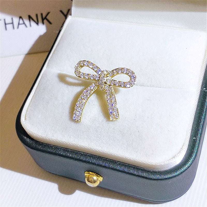Zircon Brooch Bow Knot Brooch Girl Orazek UK Ltd