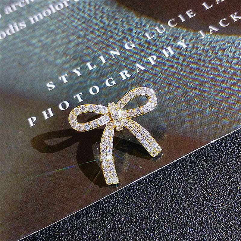 Zircon Brooch Bow Knot Brooch Girl Orazek UK Ltd