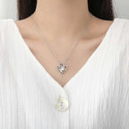 Zircon Double Love Necklace With Rhinestones Ins Personalized Heart-shaped Necklace Clavicle Chain Jewelry For Women Valentine's Day | Orazek UK Ltd