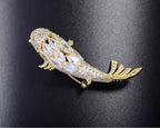 Zircon Koi Brooch Men'S And Women'S Brooch | Orazek UK Ltd