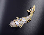 Zircon Koi Brooch Men'S And Women'S Brooch | Orazek UK Ltd