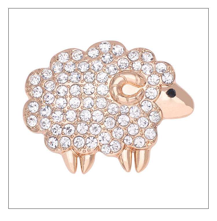 Zodiac Sheep Brooch Brooch Rhinestone Brooch | Orazek UK Ltd