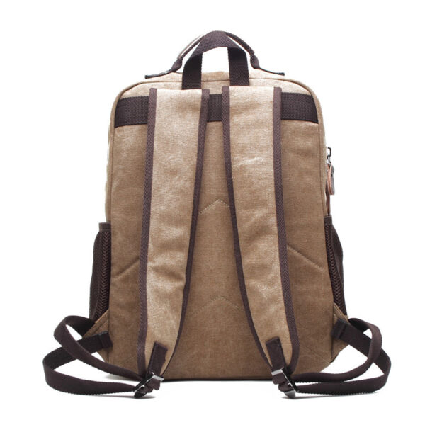 Personalized retro canvas bag travel backpack outdoor students men's water bag - Image 3